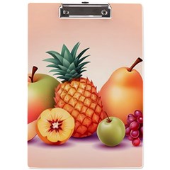 Fruit Pattern Apple Abstract Food A4 Acrylic Clipboard by Proyonanggan