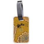 Vintage Map Of The World Continent Luggage Tag (two sides) Front