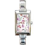 flawer Rectangle Italian Charm Watch Front