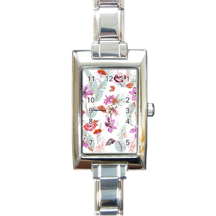 flawer Rectangle Italian Charm Watch