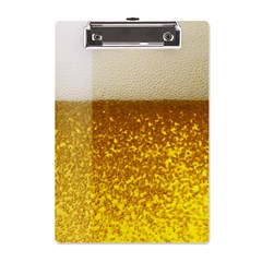 Light Beer Texture Foam Drink In A Glass A5 Acrylic Clipboard by Cemarart