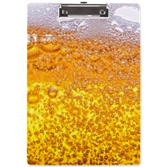 Liquid Bubble Drink Beer With Foam Texture A4 Acrylic Clipboard by Cemarart