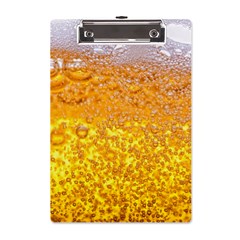 Liquid Bubble Drink Beer With Foam Texture A5 Acrylic Clipboard by Cemarart