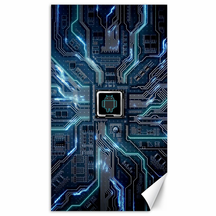 Circuit Board Motherboard Canvas 40  x 72 