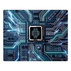 Circuit Board Motherboard Premium Plush Fleece Blanket (large) by Cemarart