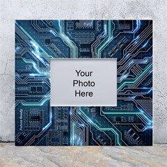 Circuit Board Motherboard White Wall Photo Frame 5  X 7  by Cemarart