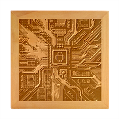 Circuit Board Motherboard Wood Photo Frame Cube by Cemarart