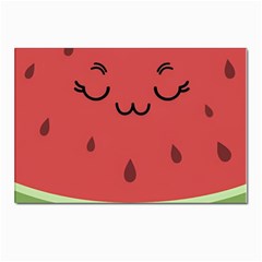 Watermelon Lock Love Postcards 5  X 7  (pkg Of 10) by Cemarart