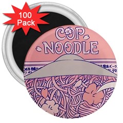 Ramen Kawaii Aesthetic Pink 3  Magnets (100 Pack) by Cemarart