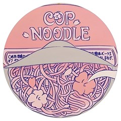 Ramen Kawaii Aesthetic Pink Round Trivet by Cemarart