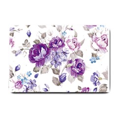 Flower-floral-design-paper-pattern-purple-watercolor-flowers-vector-material-90d2d381fc90ea7e9bf8355 Small Doormat by saad11