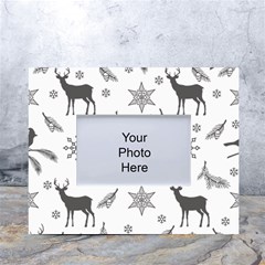 Gray-christmas-element-background-f4f0c9d44b5bbf0cb59e1f7f8d159344 White Tabletop Photo Frame 4 x6  by saad11