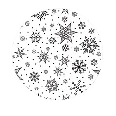 Snowflake-icon-vector-christmas-seamless-background-531ed32d02319f9f1bce1dc6587194eb Mini Round Pill Box (pack Of 5) by saad11