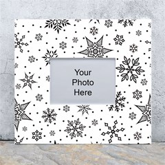 Snowflake-icon-vector-christmas-seamless-background-531ed32d02319f9f1bce1dc6587194eb White Wall Photo Frame 5  X 7  by saad11