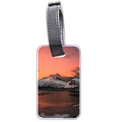 Surreal Mountain Landscape Lake Luggage Tag (two Sides) by Bedest