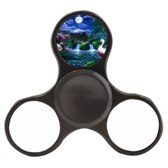 Flamingo Paradise Scenic Bird Fantasy Moon Paradise Waterfall Magical Nature Finger Spinner by Ndabl3x