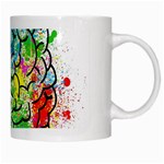 Brain Mind Psychology Idea Drawing Short Overalls White Mug Right