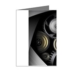 Abstract Style Gears Gold Silver Mini Greeting Cards (Pkg of 8) Right