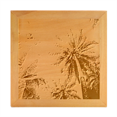 Palm Trees Beauty Nature Clouds Summer Wood Photo Frame Cube by Cemarart