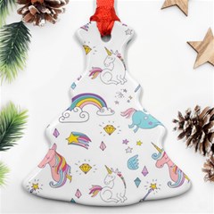 Unicorn Diamond Rainbow Shooting Star Ornament (christmas Tree)  by Grandong