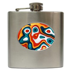 Colors Pastel Patterns Hip Flask (6 Oz) by Grandong