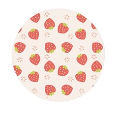 Strawberries Pattern Design Mini Round Pill Box by Grandong