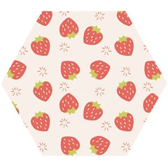 Strawberries Pattern Design Wooden Puzzle Hexagon by Grandong