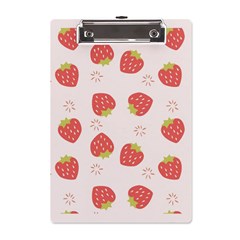 Strawberries Pattern Design A5 Acrylic Clipboard by Grandong