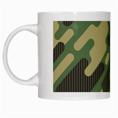 Camouflage Pattern Background White Mug by Grandong