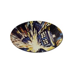 Tardis Doctor Who Pattern Sticker Oval (10 Pack) by Cemarart