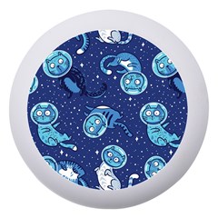 Cat Astronaut Space Suit Pattern Dento Box With Mirror by Cemarart