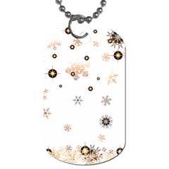 Golden-snowflake Dog Tag (two Sides) by saad11