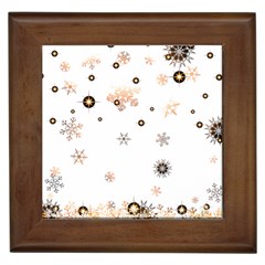 Golden-snowflake Framed Tile by saad11