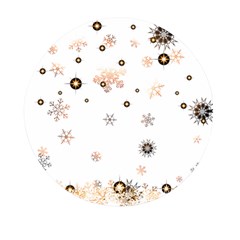 Golden-snowflake Mini Round Pill Box by saad11