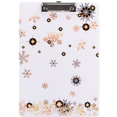 Golden-snowflake A4 Acrylic Clipboard by saad11