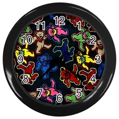 Dead Head Deadhead Grateful Dead Wall Clock (black) by Cemarart