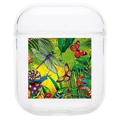 The Chameleon Colorful Mushroom Jungle Flower Insect Summer Dragonfly Soft Tpu Airpods 1/2 Case by Cemarart