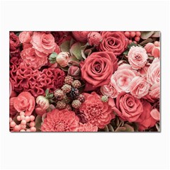 Pink Roses, Flowers, Love, Nature Postcards 5  X 7  (pkg Of 10) by nateshop