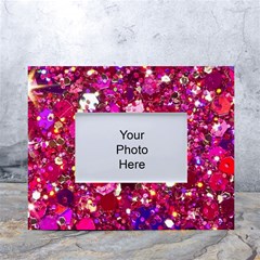 Pink Glitter, Cute, Girly, Glitter, Pink, Purple, Sparkle White Tabletop Photo Frame 4 x6  by nateshop