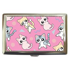 Cute Animal Little Cat Seamless Pattern Cigarette Money Case by Cemarart