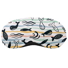 Seamless Vector Pattern With Little Cute Fish Cartoon Sleep Mask by Cemarart