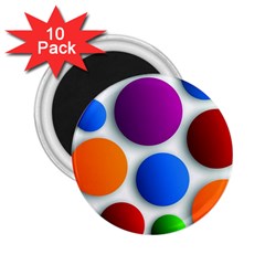 Abstract Dots Colorful 2 25  Magnets (10 Pack)  by nateshop