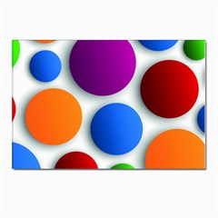 Abstract Dots Colorful Postcards 5  X 7  (pkg Of 10) by nateshop