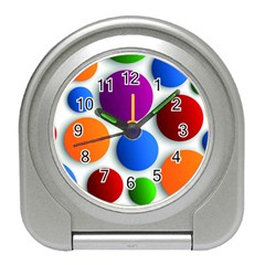 Abstract Dots Colorful Travel Alarm Clock by nateshop