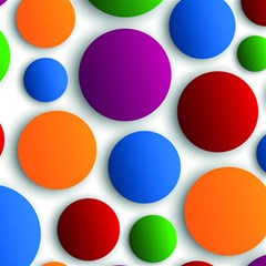 Abstract Dots Colorful Play Mat (square) by nateshop