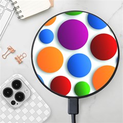 Abstract Dots Colorful Wireless Fast Charger(black) by nateshop