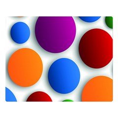 Abstract Dots Colorful Premium Plush Fleece Blanket (large) by nateshop