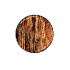 Brown Wooden Texture Hat Clip Ball Marker (4 Pack) by nateshop