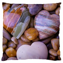 Hearts Of Stone, Full Love, Rock Large Cushion Case (one Side) by nateshop