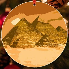 Pyramids Egypt Pyramid Desert Sand Uv Print Acrylic Ornament Round by Proyonanggan